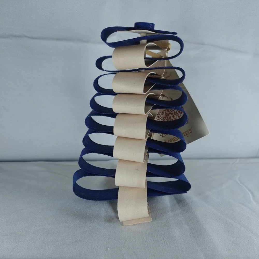 2016 Longaberger Splint‎ Christmas Tree Blue & Natural 6